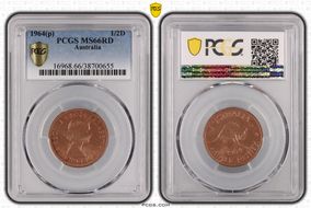 1964 Y. (p) 1/2D MS66RD