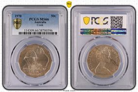 1970 50C Captain Cook MS66