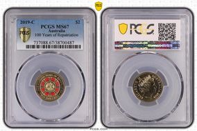 2019-C $2 100 Years of Repatriation Colorized MS67