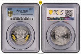 2018 50C AC/DC 45 Years of Thunder MS69