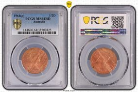 1961 Y. (p) 1/2D MS64RD