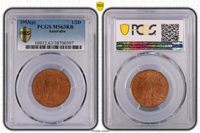 1953 A. (p) 1/2D MS63RB