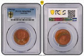 1961 Y. (p) 1/2D MS65RB