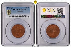 1962 Y. (p) 1/2D MS65RB