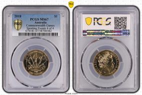 2018 $1 Commonwealth Games Sporting Events 4 of 4 MS67