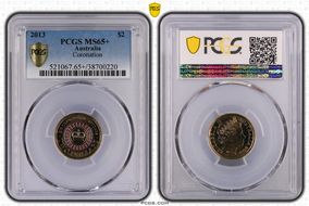 2013 $2 Coronation Colorized MS65+