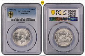 1952(m) Florin KM-48  Ag MS64