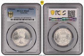 1962(m) Florin KM-60  Ag MS65