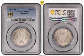 1962(m) Florin KM-60  Ag MS64
