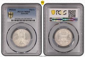 1962(m) Florin KM-60  Ag MS64