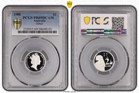 1988 $2 Silver PR69DCAM