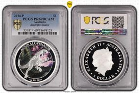 2014-P $1 Australovenator PR69DCAM