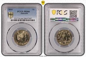 2014 $1 MS66