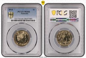2014 $1 MS66