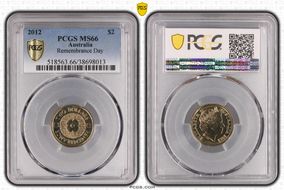 2012 $2 Remembrance Day MS66