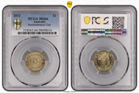 2012 $2 Remembrance Day MS66