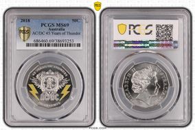 2018 50C AC/DC 45 Years of Thunder MS69