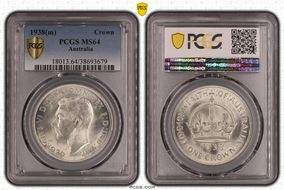 1938 Crown KM-34  Ag MS64