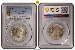 1943-S Florin KM-40  Ag MS64