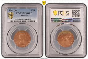 1961 Y. (p) 1/2D MS64RD