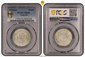 1945(m) Florin KM-40  Ag MS65