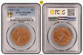 1958 Y. (p) 1D MS64RB