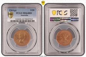 1961 Y. (p) 1/2D MS64RD