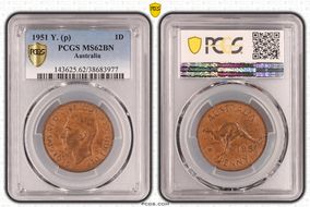 1951 Y. (p) 1D MS62BN