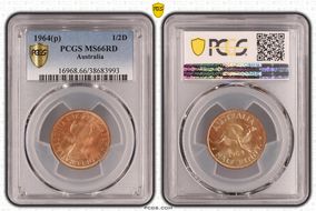 1964 Y. (p) 1/2D MS66RD