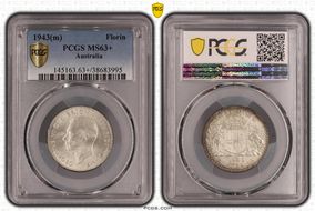 1943(m) Florin KM-40  Ag MS63+