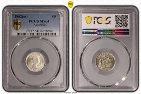 1962(m) 6D KM-58  Ag MS64