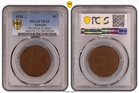 1920 .//.  1D Dot above & below VF25BN