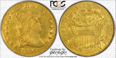 1803 $10 Small Reverse Stars AU58+