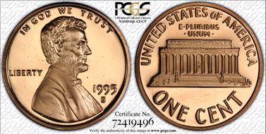 1995-S 1C PR70DCAM