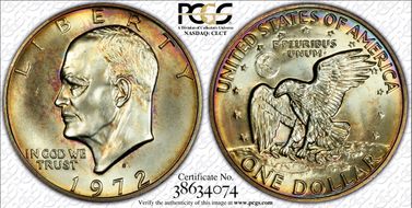 1972-S $1 Silver MS68