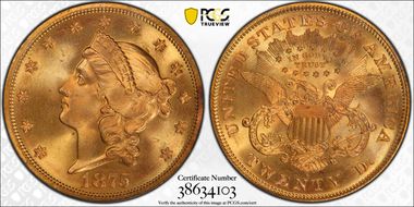 1875-S $20 MS67