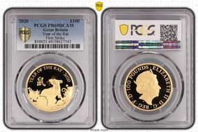 2020 £100 Year of the Rat Au First Strike PR69DCAM