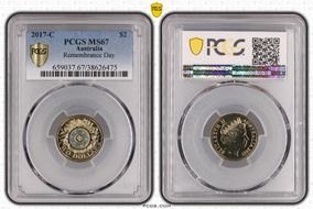 2017-C $2 Remembrance Day Colorized MS67