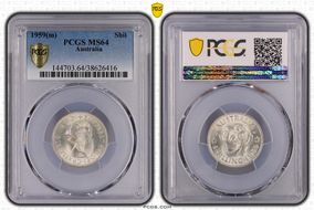 1959(m) Shil KM-59  Ag MS64