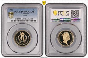 1986 $1 Peace PR69DCAM