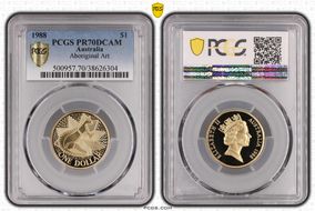 1988 $1 Aboriginal Art PR70DCAM