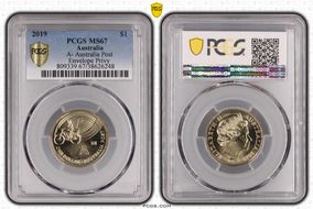 2019 $1 A- Australia Post Envelope Privy MS67