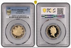 1988 $1 Aboriginal Art PR69DCAM