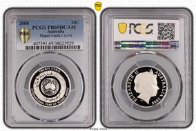 2008 20C Planet Earth Cu-Ni PR69DCAM