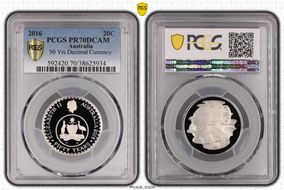 2016 20C 50 Yrs Decimal Currency PR70DCAM