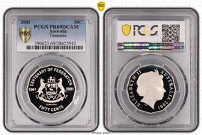 2001 50C Tasmania PR69DCAM