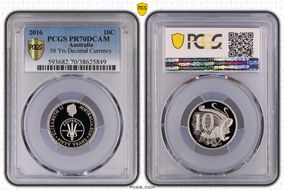 2016 10C 50 Yrs Decimal Currency PR70DCAM