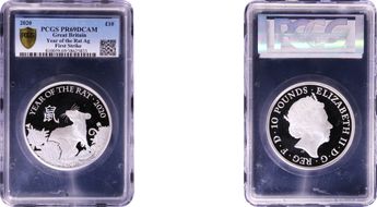 2020 £10 Year of the Rat Ag First Strike PR69DCAM
