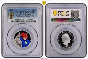 2019 50p S-H67 Paddington-St Paul's Ag PR70DCAM