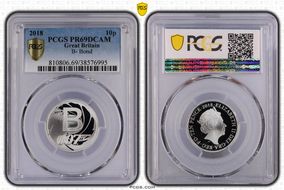 2018 10p B- Bond PR69DCAM
